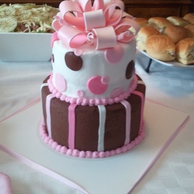 Pink And Brown Baby Shower