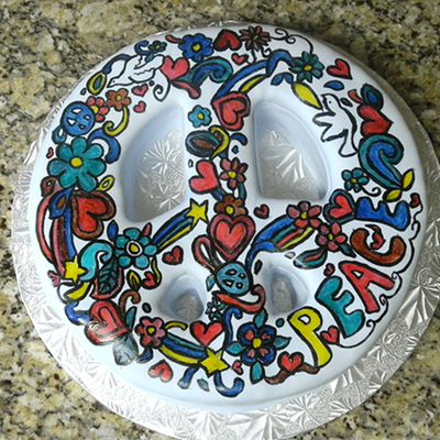 Peace Birthday Cake