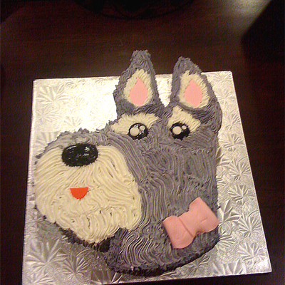 Schnauzer Birthday Cake