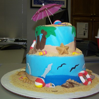 Beach Theme Cake