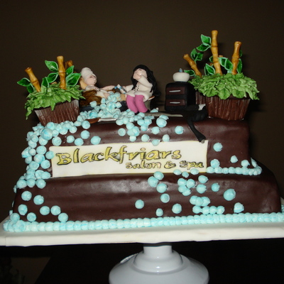 Spa Cake - Final Cake For Wilton Course 4