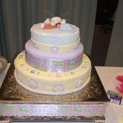 3 Tier Round Cake And Small Chocolat Cake