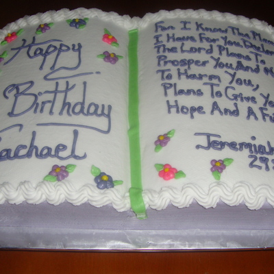 Bible Themed Birthday Cake