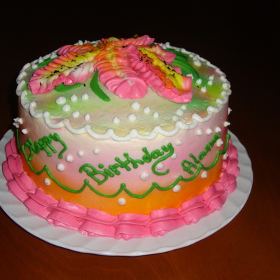 Orchid Birthday Cake