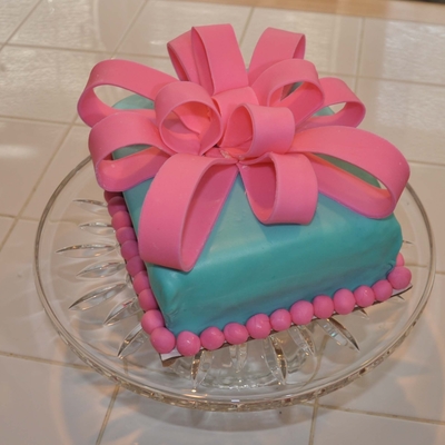 Tiffany Blue Fondant Cake
