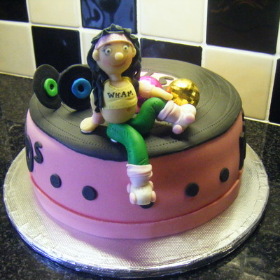 80S Themed Birthday Cake