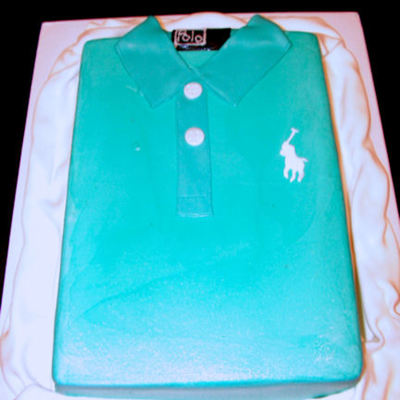 Tiffany Blue Polo Shirt Grooms Cake