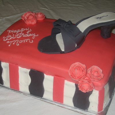Shoebox And Shoe Cake