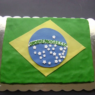 Brasilian Flag Cake