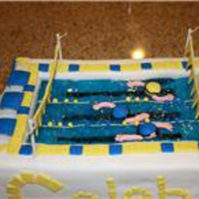 Swim Meet Birthday Cake