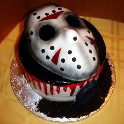 Jason Hockey Mask Cake