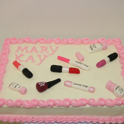 Mary Kay Cosmetics Gum Paste And Fondant Makeup Cake