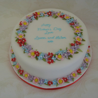 Mothers Day Flower Cake