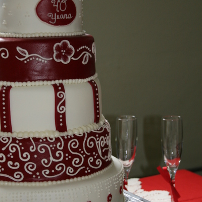 Ruby Anniversary Cake