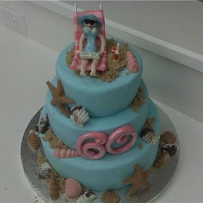 Beach Birthday Cake
