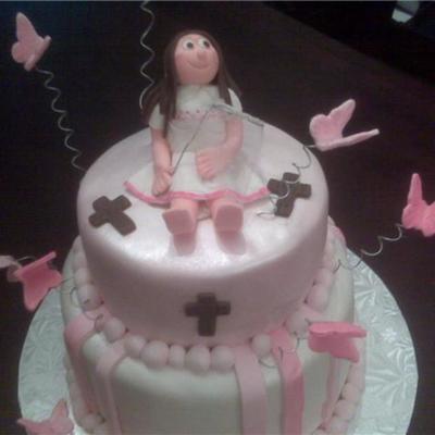 Butterfly Baptism Cake