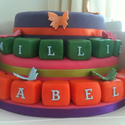 "the Hoobs" Coloured Cake