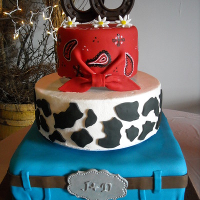 Western Theme Wedding Cake