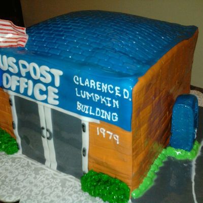 Post Office Building Cake