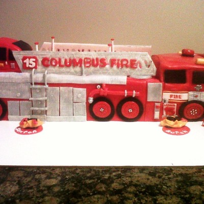 Fire Truck Cake