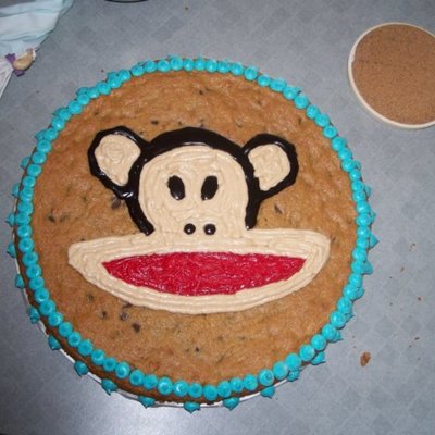 Sock Monkey Cookie Cake