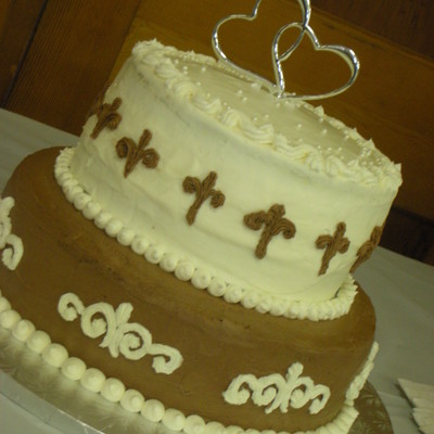 Two Hearts Bridal Shower Cake
