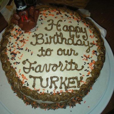 Thanksgiving Birthday Cake