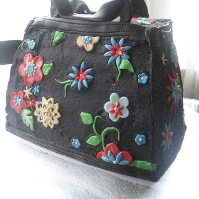 Purse Cake And Fondant Decorations