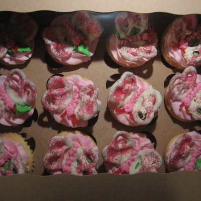 White Chocolate Pretzel Butterflies On Buttercream