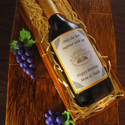 Wine Cake In Crate