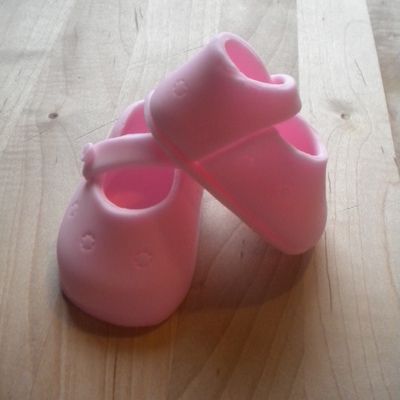 Pink Fondant Baby Booties