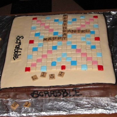 Scrabble Cake