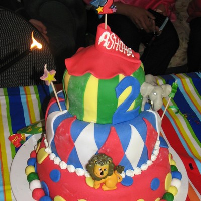 Circus Themed 2Nd B-Day Cake