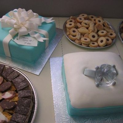 Tiffany Box Engagement Cake