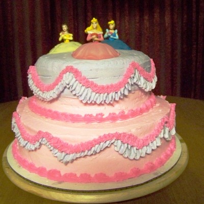 Disney Princess 2 Tier Buttercream Cake