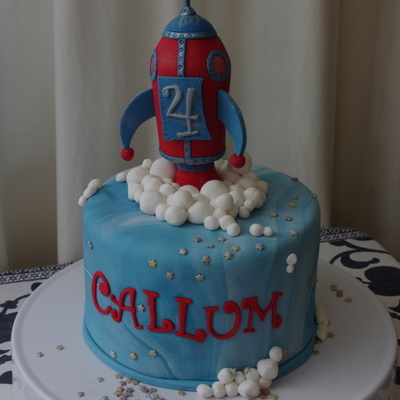 Callum's Rocket Ship Cake