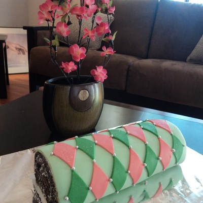 Argyle Log Cake