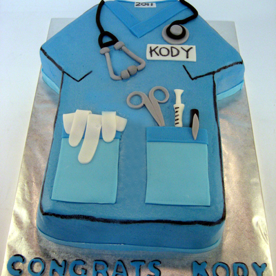 Scrub Shirt Graduation Cake