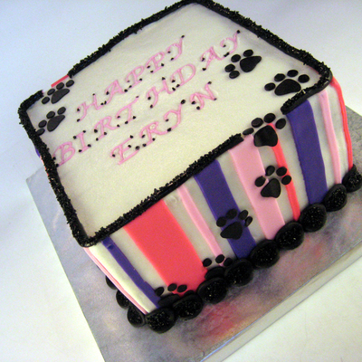 Pawsitively Pink And Purple Birthday Cake