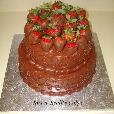 Chocolate On Chocolate With Strawberries