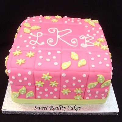 Quilted Baby Shower Cake