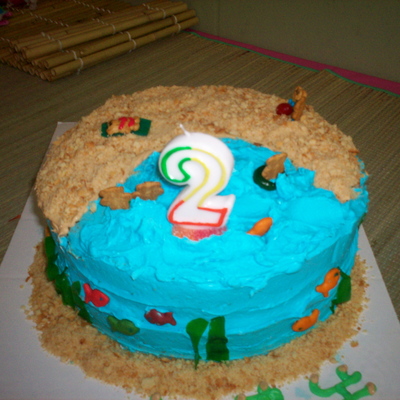 Beach Scene Kids Birthday Cake