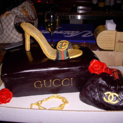 Gucci Shoebox Cake