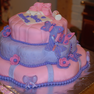 Butterfly Baby Shower Cake