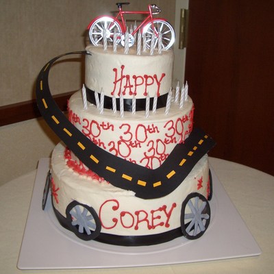 30Th Bday Bike Cake