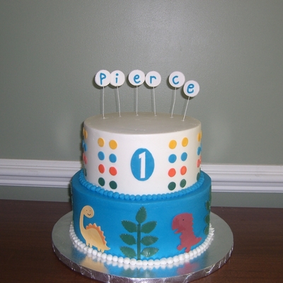 Dino's First Birthday Cake