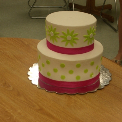 Lime Green/ Pink Cake