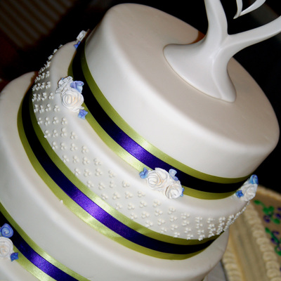 Purple And Green Wedding Cake
