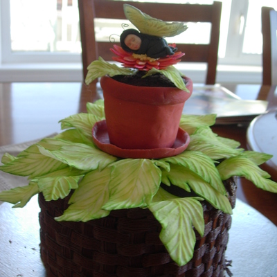 Ann Geddes Inspired Baby Shower Cake