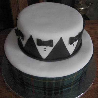 Tartan Bag Pipe Grooms Cake